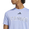 Adidas Tennis Hivis Graphic Tee (M) (Blue Spark)