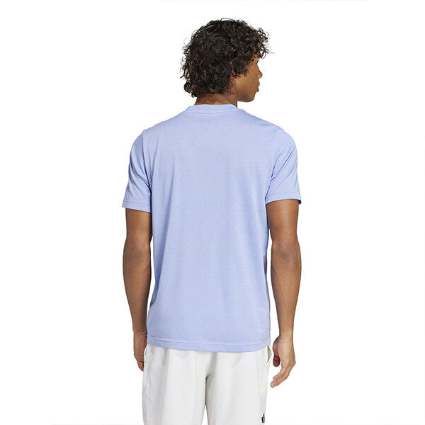 Adidas Tennis Hivis Graphic Tee (M) (Blue Spark)