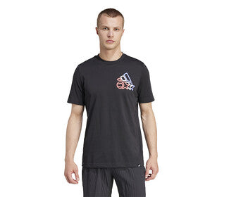 Adidas Tennis City Graphic Tee (M) (Black)