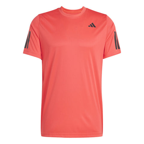 Adidas Club 3 Stripes Tee (M) (Red)