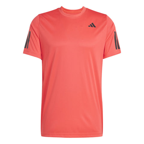 Adidas Club 3 Stripes Tee (M) (Red)