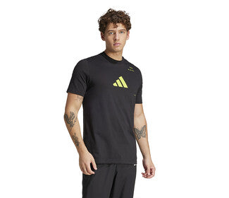 Adidas Tennis Category Graphic Tee (M) (Black)