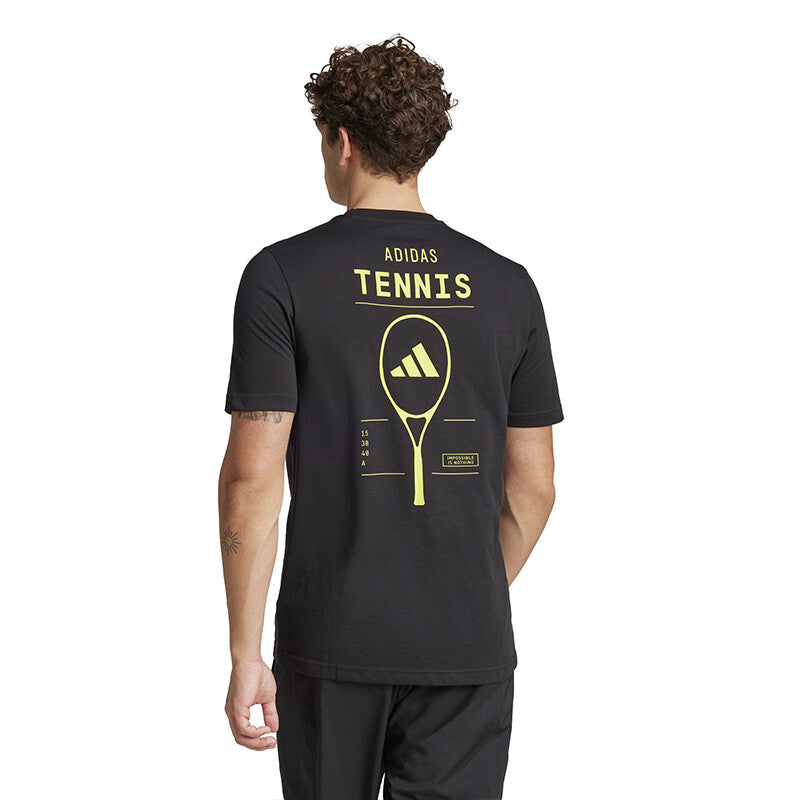 Adidas Tennis Category Graphic Tee (M) (Black)