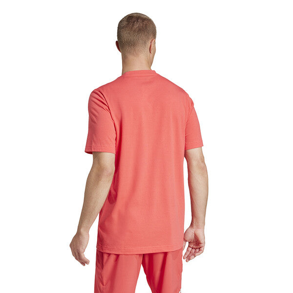 Adidas Tennis Logo Graphic Tee (M) (Red)