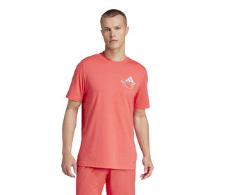 Adidas Pickleball Graphic Tee (M) (Red)
