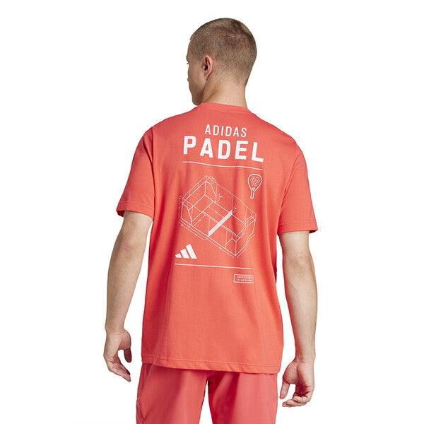 Adidas Padel Category Graphic Tee (M) (Red)
