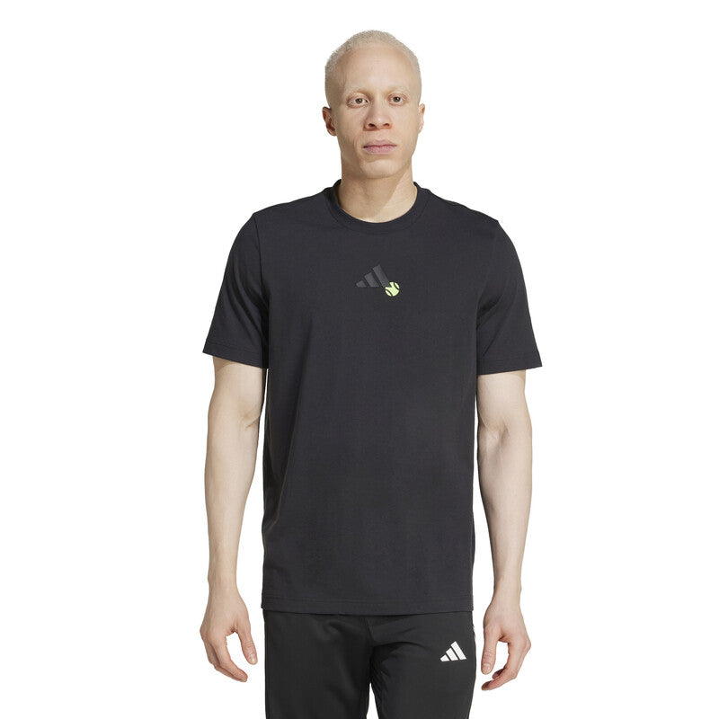 Adidas Tennis Jeu Graphic Tee (M) (Black)