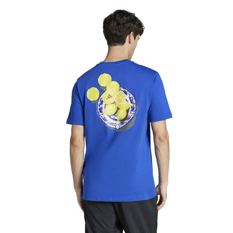Adidas Lounge Still Life Lemons Tee (M) (Royal)