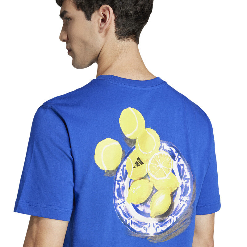 Adidas Lounge Still Life Lemons Tee (M) (Royal)