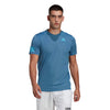 Adidas Club 3 Stripe Tee (M) (Blue)
