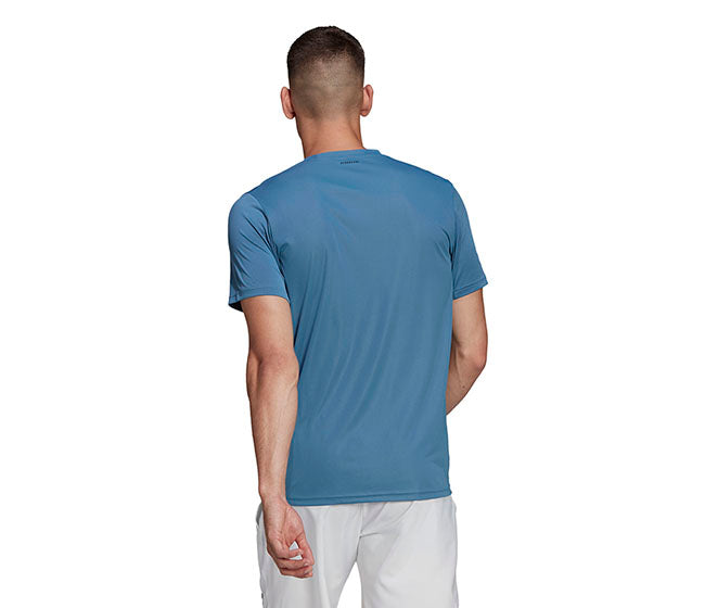 Adidas Club 3 Stripe Tee (M) (Blue)