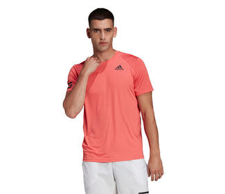 Adidas Club 3 Stripe Tee (M) (Bright Red)