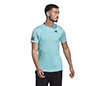 Adidas Club 3 Stripe Tee (M) (Aqua)