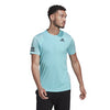 Adidas Club 3 Stripe Tee (M) (Aqua)