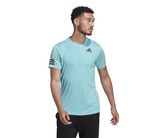 Adidas Club 3 Stripe Tee (M) (Aqua)
