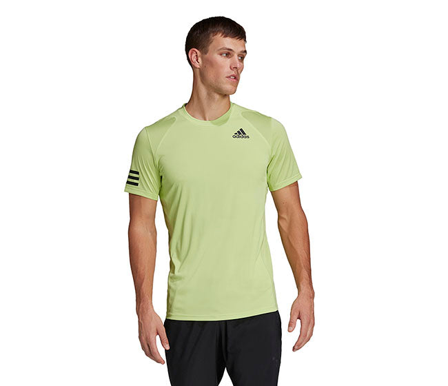 Adidas Club 3 Stripe Tee (M) (Lime)