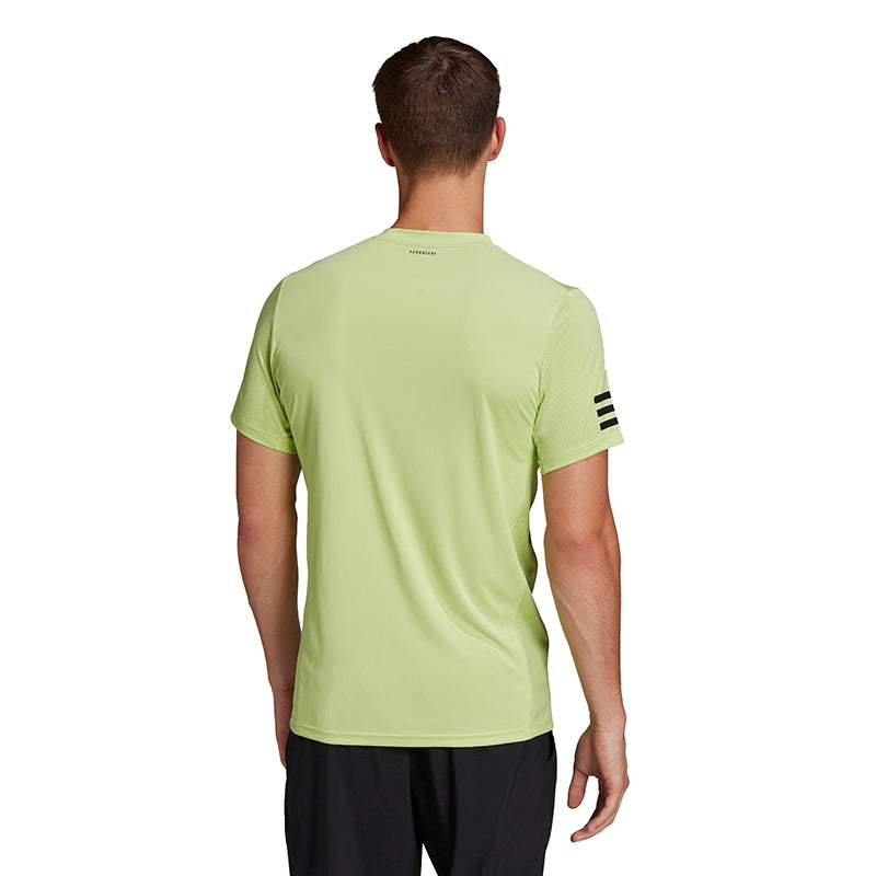 Adidas Club 3 Stripe Tee (M) (Lime)