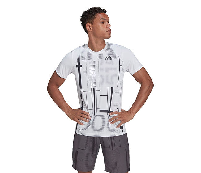 Adidas Club Graphic Tee (M) (White)
