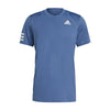 Adidas Club 3 Stripe Tee (M) (Blue)