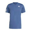 Adidas Club 3 Stripe Tee (M) (Blue)