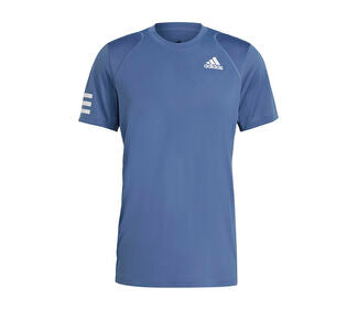 Adidas Club 3 Stripe Tee (M) (Blue)
