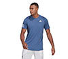 Adidas Club 3 Stripe Tee (M) (Blue)