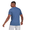 Adidas Club 3 Stripe Tee (M) (Blue)