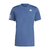 Adidas Club 3 Stripe Tee (M) (Blue)