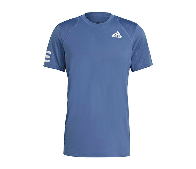 Adidas Club 3 Stripe Tee (M) (Blue)