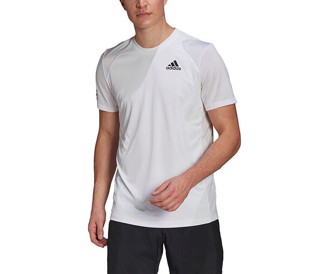 Adidas Club 3 Stripe Tee (M) (White)