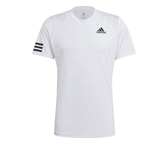 Adidas Club 3 Stripe Tee (M) (White)