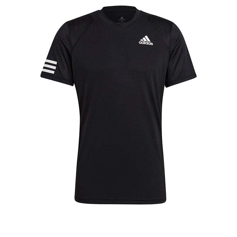 Adidas Club 3 Stripe Tee (M) (Black)