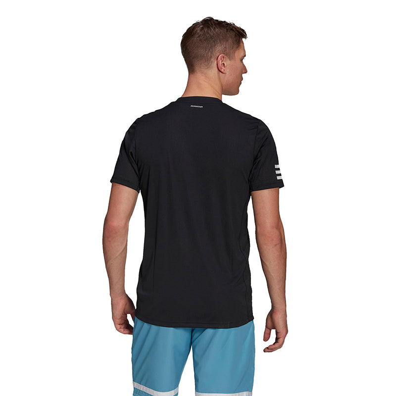 Adidas Club 3 Stripe Tee (M) (Black)