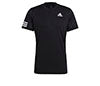 Adidas Club 3 Stripe Tee (M) (Black)