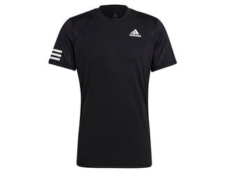Adidas Club 3 Stripe Tee (M) (Black)