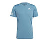 Adidas Club 3 Stripe Tee (M) (Blue)