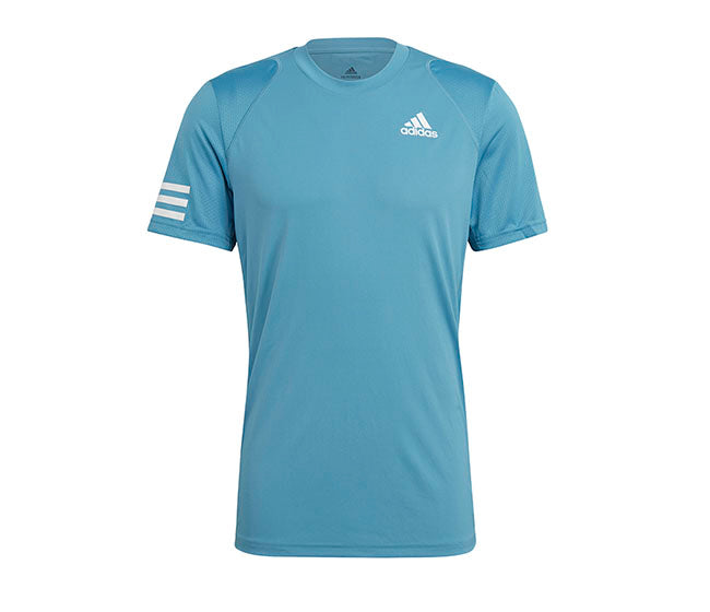 Adidas Club 3 Stripe Tee (M) (Blue)