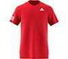 Adidas Club 3 Stripe Tee (M) (Red)