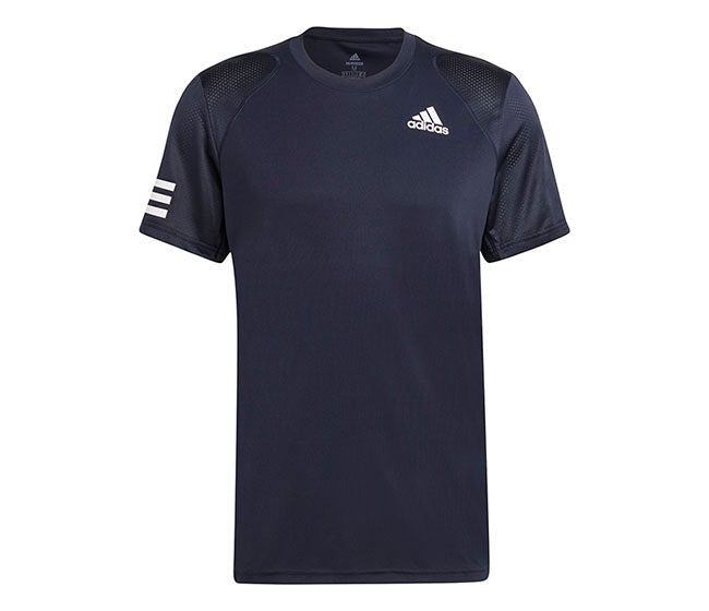 Adidas Club 3 Stripe Tee (M) (Navy)