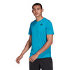 Adidas Club 3 Stripe Tee (M) (Aqua)