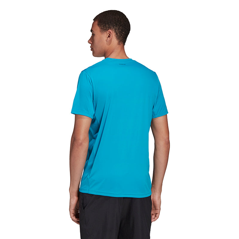 Adidas Club 3 Stripe Tee (M) (Aqua)