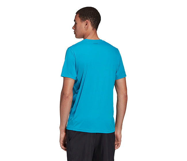 Adidas Club 3 Stripe Tee (M) (Aqua)