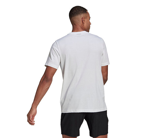 Adidas Tennis Graphic Logo Tee (M) (White)