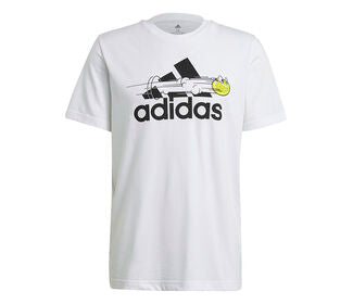 Adidas Tennis Graphic Logo Tee (M) (White)