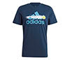 Adidas Tennis Graphic Logo Tee (M) (Navy)