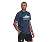 Adidas Tennis Graphic Logo Tee (M) (Navy)