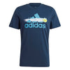 Adidas Tennis Graphic Logo Tee (M) (Navy)