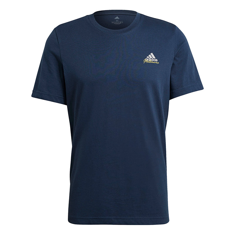 Adidas Tennis Graphic Logo Ao Tee (M) (Navy)