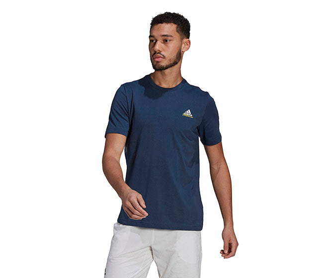 Adidas Tennis Graphic Logo Ao Tee (M) (Navy)