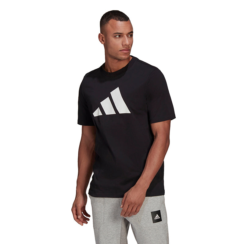 Adidas 3 Bar Icon Tee (M) (Black)